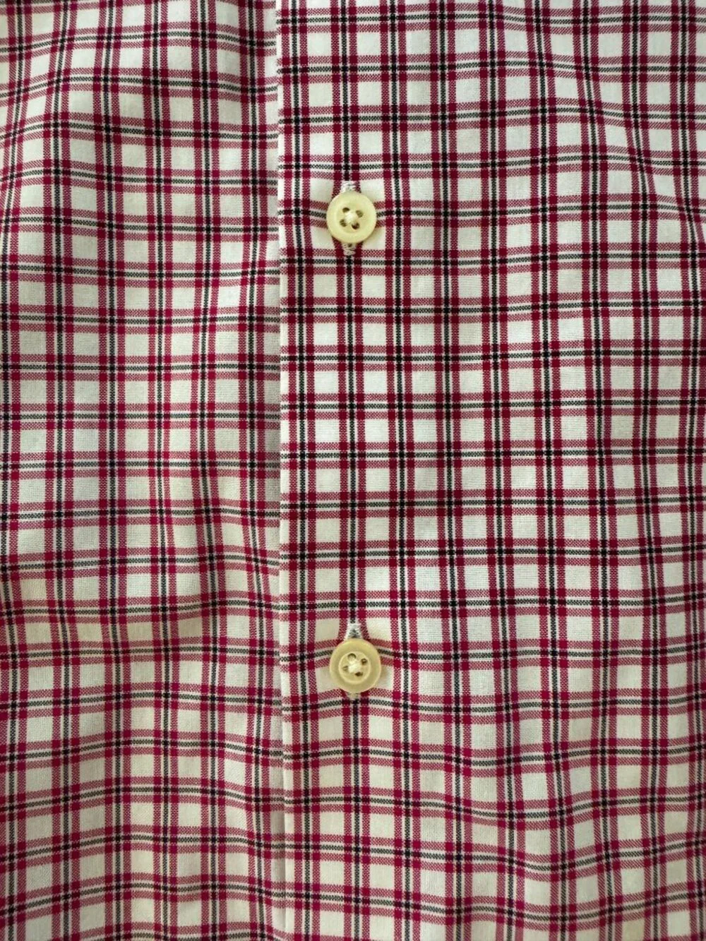 Banana Republic Camden Non-Iron Red/Black/White Checked Dress Shirt Size M